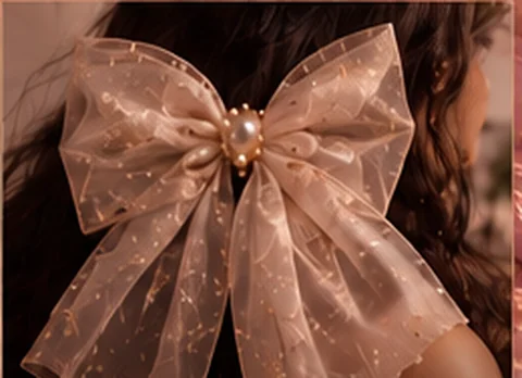 Embroidered hair accessory