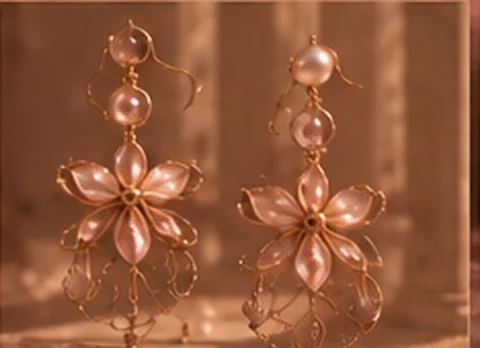 Champagne gold earrings